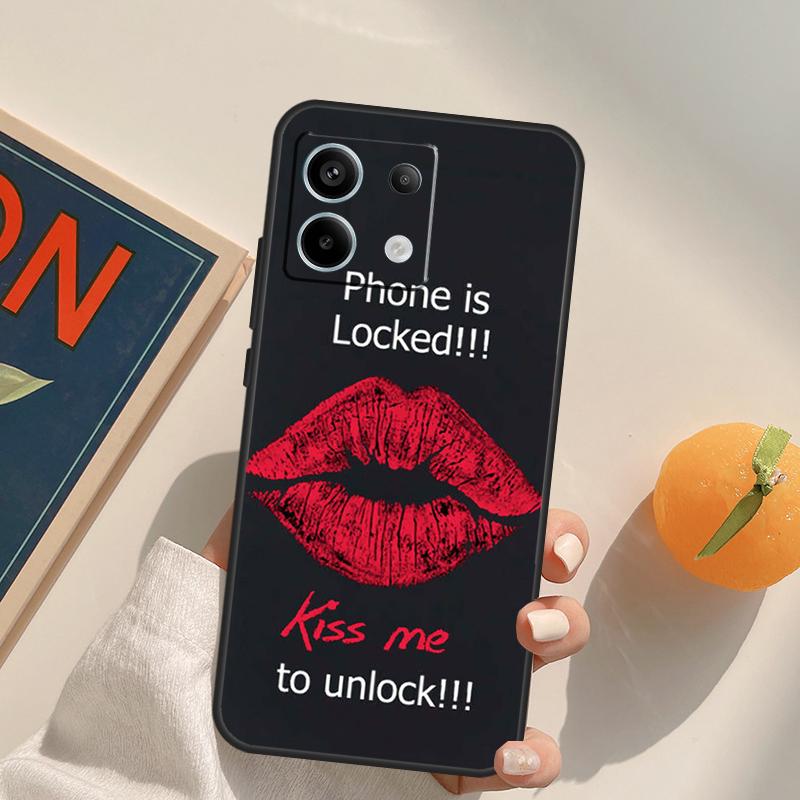 Sexy Lips KISS Funda For Xiaomi Redmi Note 9 10 11 12 13 14 Pro 9S 10S 11S 12S Redmi 13C 10C 12C 14C Case