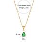 Dreamshow Colorful Water Drop Zircon Necklace Gold Plated Stainless Steel Necklace Design Jewelry