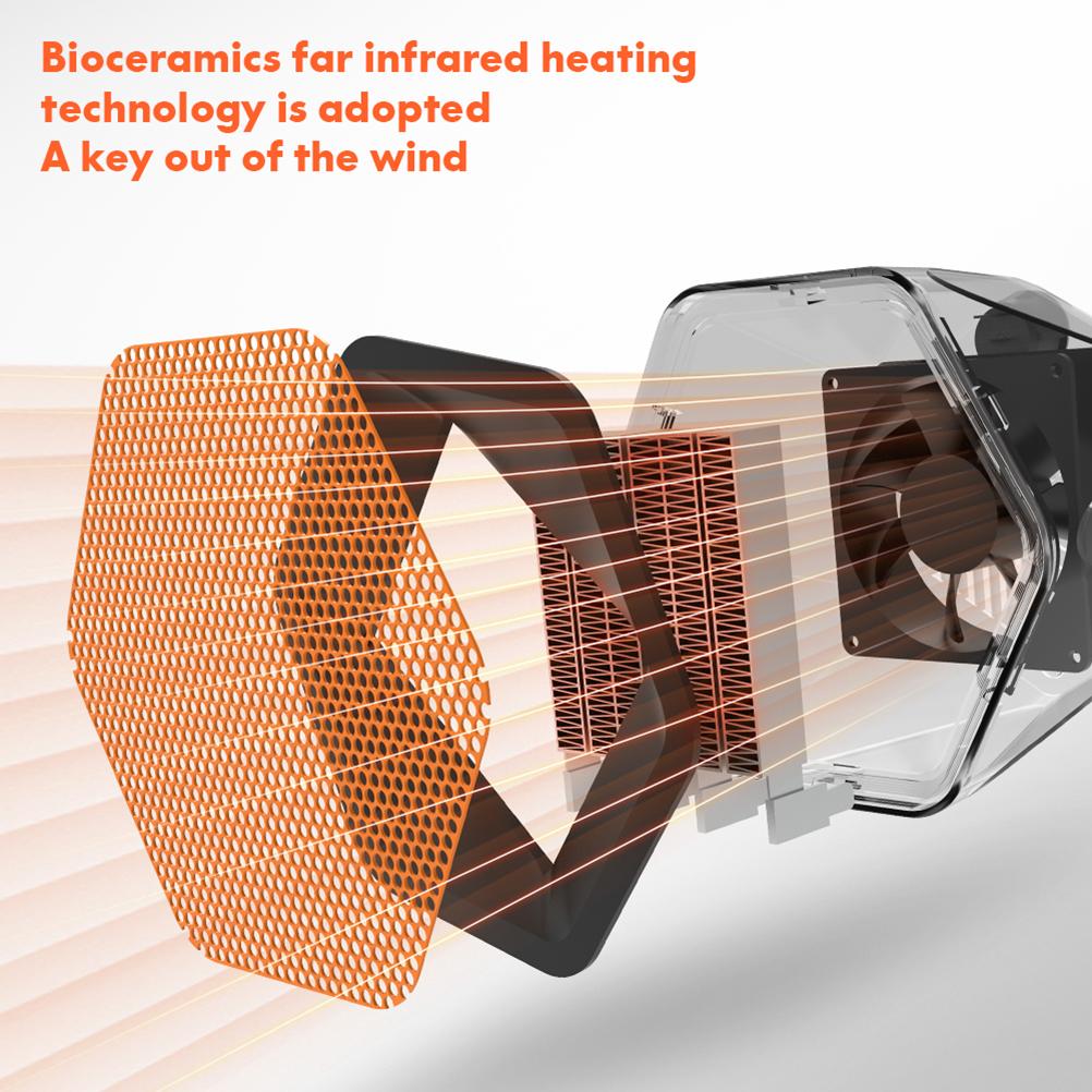 Mini Desk Heater 1000W  PTC Ceramic Heater with Adjustable Thermostat for Office Table Indoors