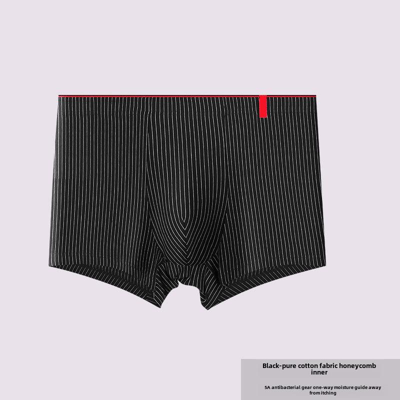 

Мужские трусы-боксеры большого размера из антибактериального хлопка в полоску