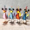 [Artistic Bird Statue] Colorful Metal Bird Statue - Pack of 1 Iron Bird Sculpture | Artistic Animal Decor for Garden, Lawn, Patio, Indoor Living Room