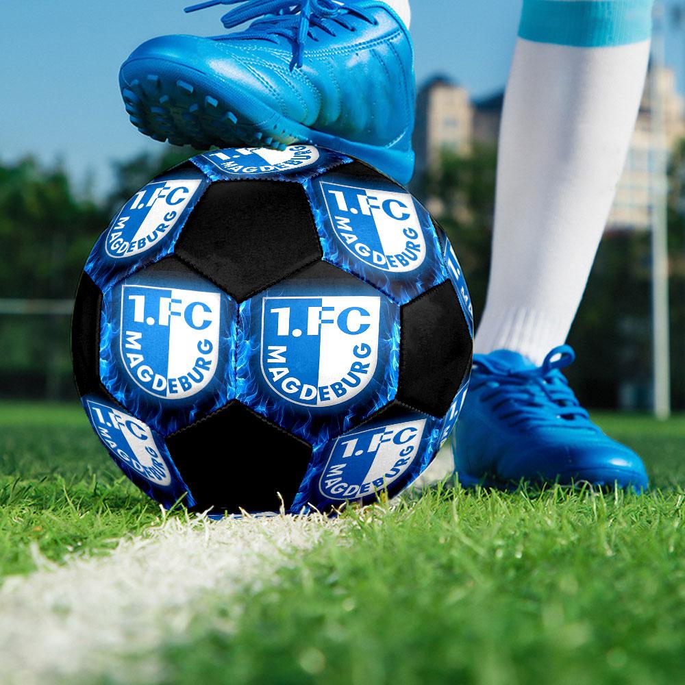 1 pz 1 FC Magdeburg Pallone da Calcio Taglia 5 Pallone da Calcetto Indoor alla Moda Colorato Gioco in Cortile - Ottimo Regalo per Appassionati di Sport HE2