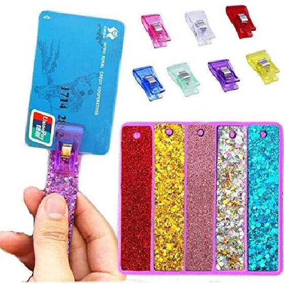 2 Credit Card Puller Silicone Resin Mold, 12 Assorted Color Acrylic Debit Bank Card Grabber, Card Grabber for Long Nails, Keychain Card Picker Epoxy