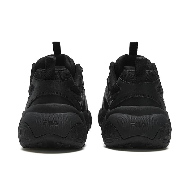 Fila FLUID 7 Cushioning Abrasion Resistant Lightweight Height Increasing Low Top Chunky Sneakers Men's Black F12M612103FBS