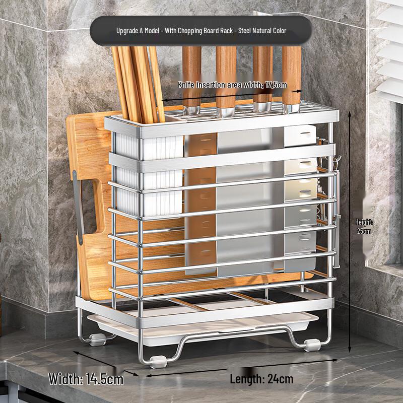 Brangdy Stainless Steel Knife and Cutting Board Holder