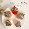 Christmas Pinecone Felt Tree Ornaments With Glitter Accents For Holiday Decor