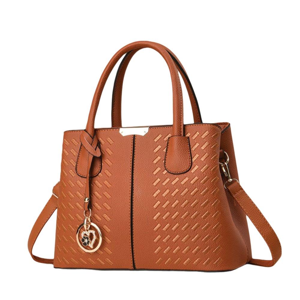 

Elegant PU Leather Ladies Hand Bags Large Capacity Zipper Hand-Held Shoulder Bag Tote Bags Women