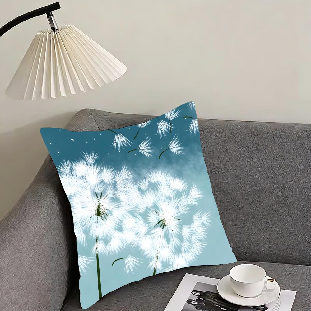 Dandelion Fashion Cushion Cover Pillowcase Ultra Soft Skin Friendly Fabric Cloud Like Comfort  Concealed Zipper