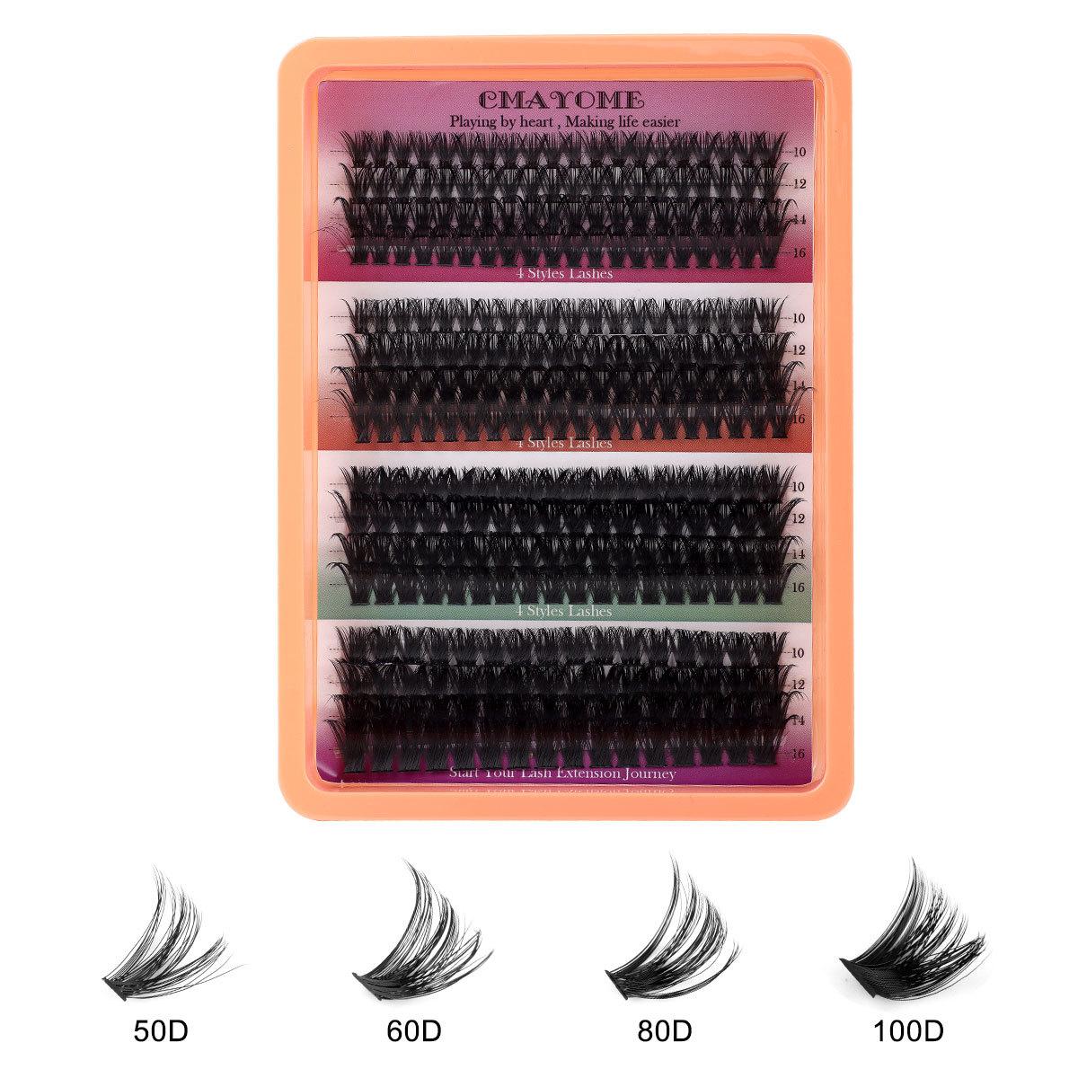 

320 Tufts D Song Single Tufts False Eyelashes Natural Thick Diy Segmented Grafting Multi-Haired Eyelashes