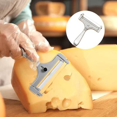 Käseschneider aus Aluminiumlegierung mit Draht, einstellbare Dicke, Käse- und Butterschneider für Weich- und Halbhartkäse, Küchenhelfer