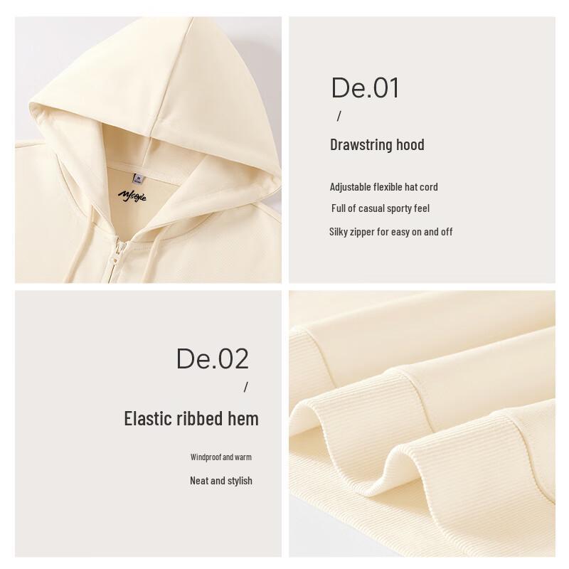 MJ STYLE Women's Loose Fit Hooded Cardigan Sweatshirt