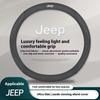 For Grand Cherokee Compass Wrangler JK Patriot Commander Gladiator Renegade Car Carbon Fiber Leather Steering Wheel Cover
