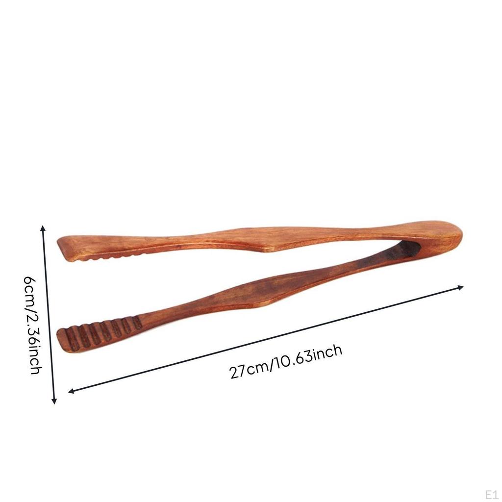 Japanese Style Serving Tongs Wood Wooden Food Multipurpose Kitchen Utensil for Buffet,