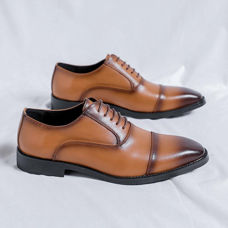 

Мужские туфли-оксфорды из искусственной кожи, однотонные, профессиональные, классические, деловые, формальные, удобные, универсальные, повседневные, мужские туфли 44 жёлтый