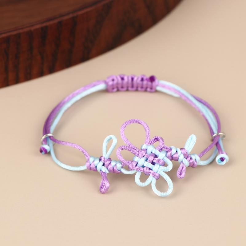 Ručně vyráběný pletený náramek s nastavitelným čínským uzlem pro ženy, muže, páry, přátelský šperk, doplněk, dárek