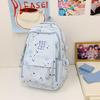Cute Star-Print Nylon Backpack – Stylish & Lightweight School Bag for Girls, Teens, and Women