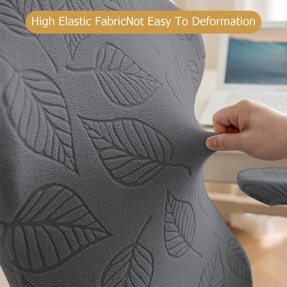 1Set Elastic Stretch Chair Cover Set Fleece Jacquard Office Computer Chair Gaming Chair Covers Color Patchwork