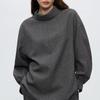 LANGZI Rabbit Ear Back-Tie Stand Collar Blouse