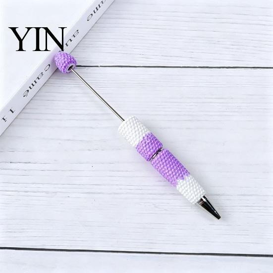Giftable Beaded Pens DIY Beadable Pen, Colorful Fancy Crafting Ballpoint Office Stationery Supplies Gift for Students, Party Favors, Creative