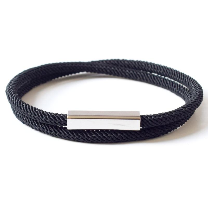 

New Design 2 Loop Milan Rope Chain Bracelets for Women Geometric Square Bar Stainless Steel Magnetic Buckle Bracelet Men Jewelry