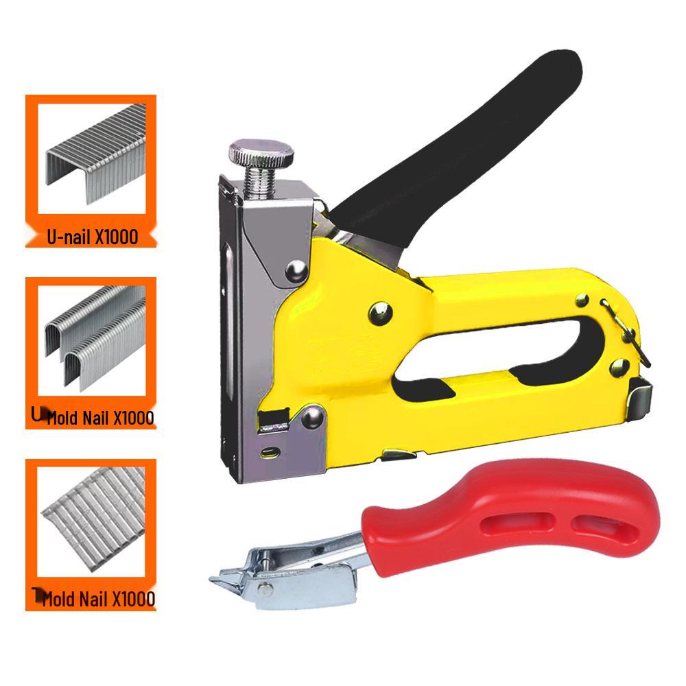 Multi-Function Nail Gun: U-Shaped, Code, Oil Painting, Photo Frame, Woodworking & Decoration - Gas & Manual Options