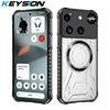 KEYSION Transparent Magnetic Case for Nothing Phone 3 Silicone+PC Heavy Duty Shockproof Phone Back Cover for Nothing Phone 3