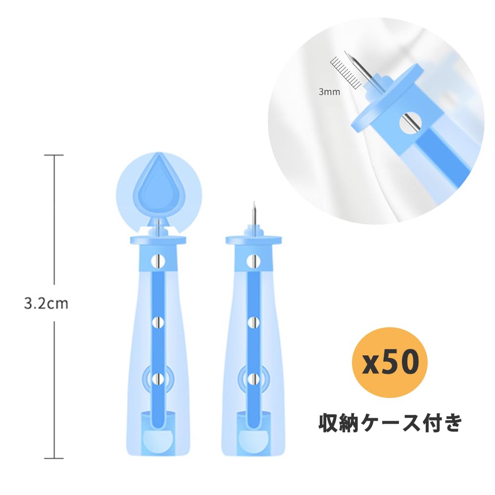 YFFSFDC Blackhead Removal Acne Pore ABS Beauty Easy to Disposable Tool, Needle, Care, Material, Tool, Use, Portable, (50 Pieces)