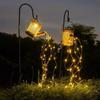 1pc LED Solar Watering Can Light Solar Kettle Projection Light Hanging Lanterns For Outdoor Waterproof Path Yard Garden Decor
