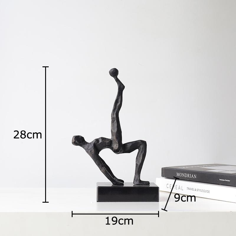 Abstract Figures Statue Desk Decoration Minimalism Athlete Character Sculpture Metal Crafts Ornaments Room Aesthetics Decor