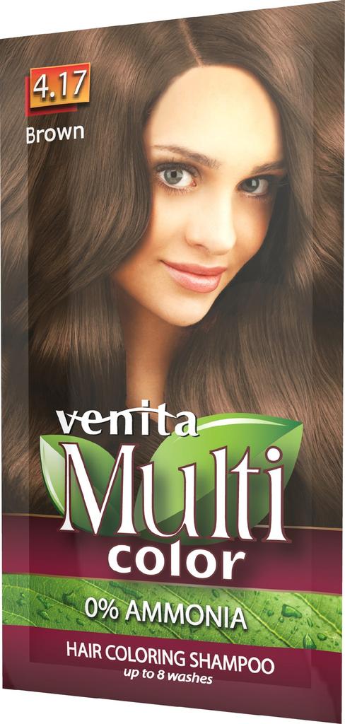 VENITA Multicolor Color Shampoo 4.17 Brown 40