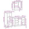 3 Piece Bathroom Furniture Set Gray Sonoma Wood Based Material