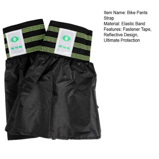 1 Pair Elastic Band Cycling Bands Fastener Cycling Reflective Ankle Leg Straps Tape Adjustable Pant