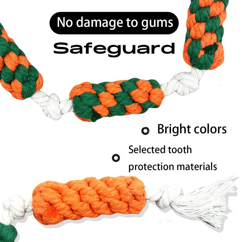 Hot sale Carrot Sausage Dog Toys In Stock Teeth Cleaning Knot Toys Puppy Cotton Rope Weaving Dog Toys