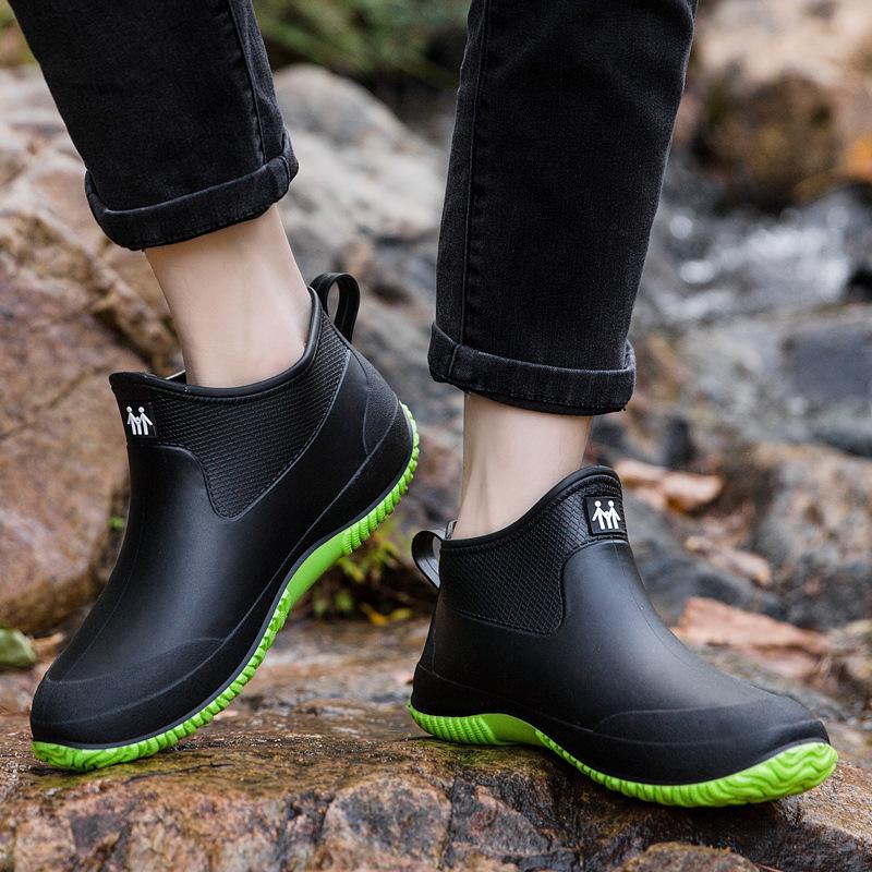 Korean Style Waterproof Short Rain Boots – Versatile Outdoor Footwear for Men & Women