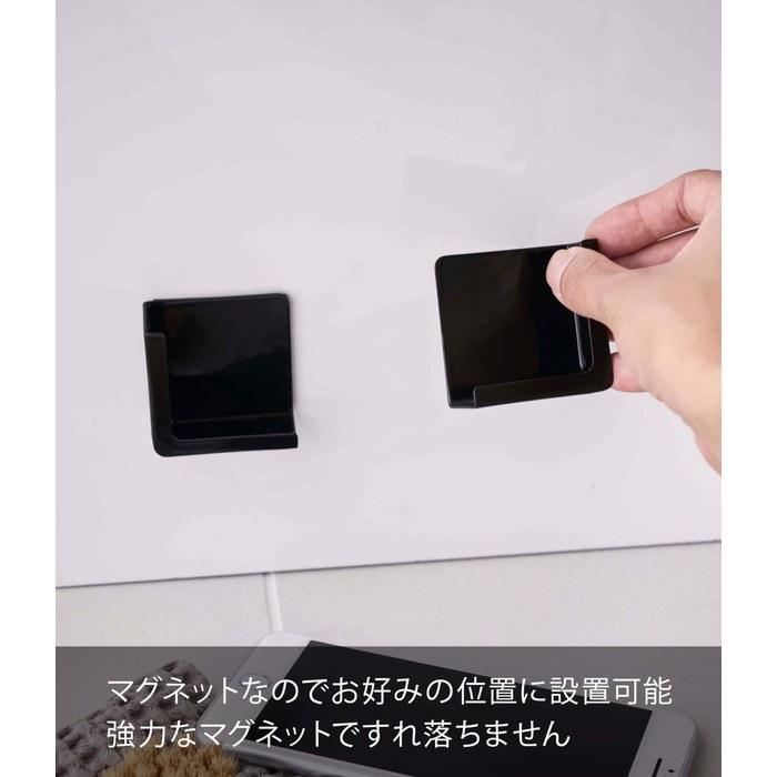 Yamazaki Magnetic Bathroom Tablet Holder Black, Approx. W5 X D2.5 X H5cm, Tower, Fits Various Sizes, 4982