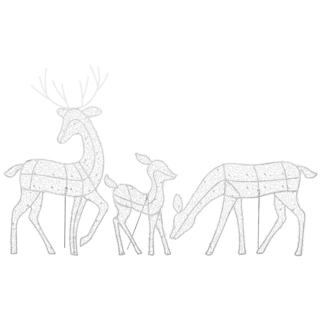 Weihnachtsbeleuchtung Dekoration Beleuchtete Weihnachtsrentierfamilie Feiertagsparty Dekorationsset für Hof Garten