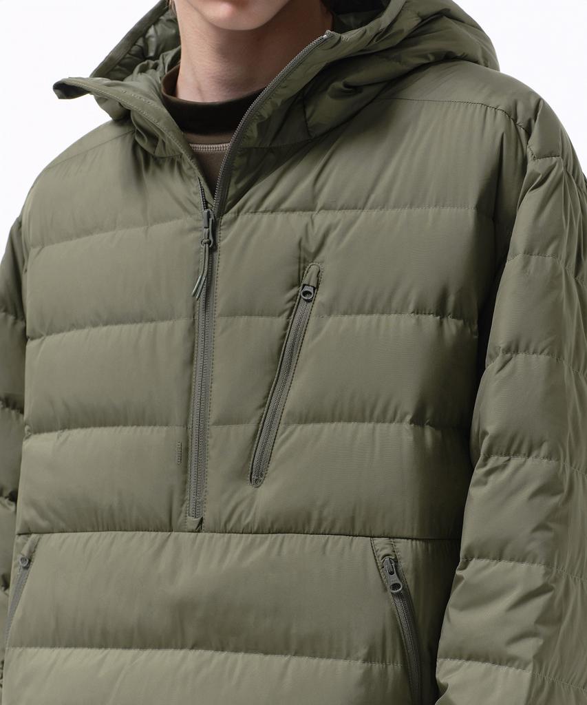 Musinsa Standard [City Leisure] Anorak Light Down Jacket [Khaki]
