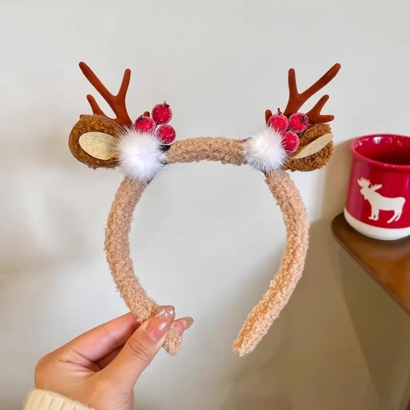 Cute Christmas Antler Hair Clip Set