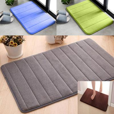 40X60CM Rutschfeste Heim Badematte Blau Koralle Plüsch Bodenmatte Rutschfest Wasserabsorbierend Rebound Küchen Eingangsmatte