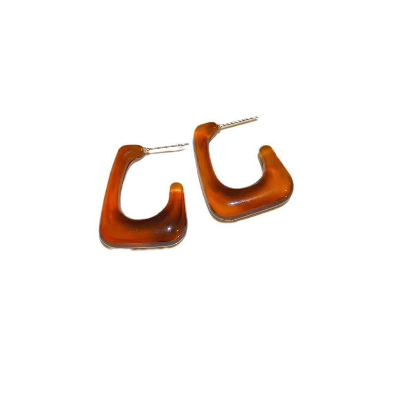 Silver Needle Tiger Eye Earrings - Retro High-End Studs with Niche Versatile Style and Elegant Temperament