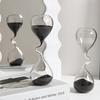 Glass Hourglass Sculpture Sand Timer Modern Desk Clock Indoor  Outdoor Decor for Living Room Bedroom Study Office
