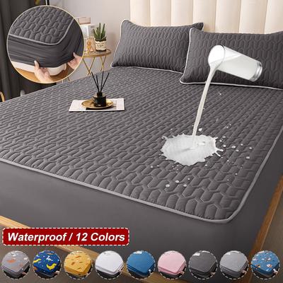 Su Geçirmez Kalın Yatak Koruyucu Ped Ayarlanabilir Fitted Çarşaf Yatak Örtüleri Anti-bakteriyel Yatak Pedleri 150x200 160x200 180x200