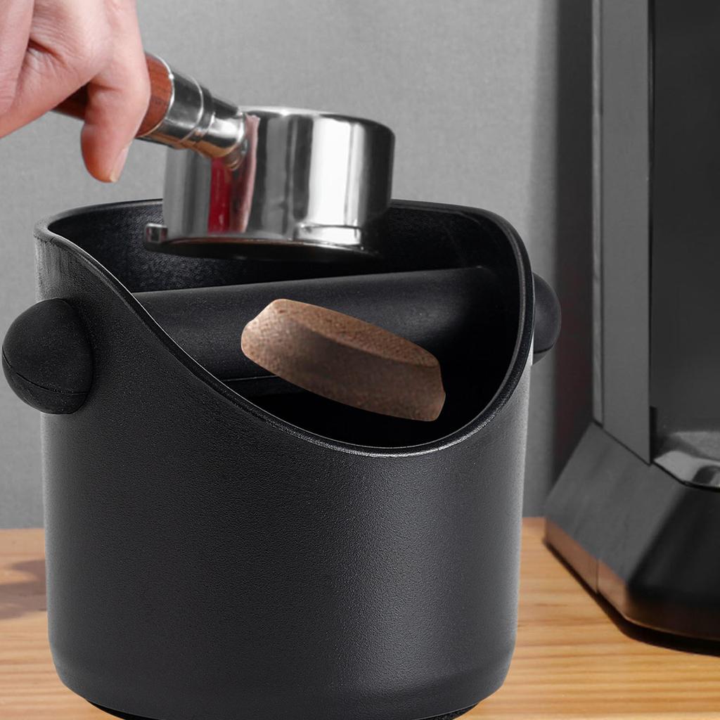 Espresso Dump Bin Shock-Absorbent Coffee Knock Box for Barista Espresso Dump Bin Grind Waste Bin Coffee Accessories Cafe Tools