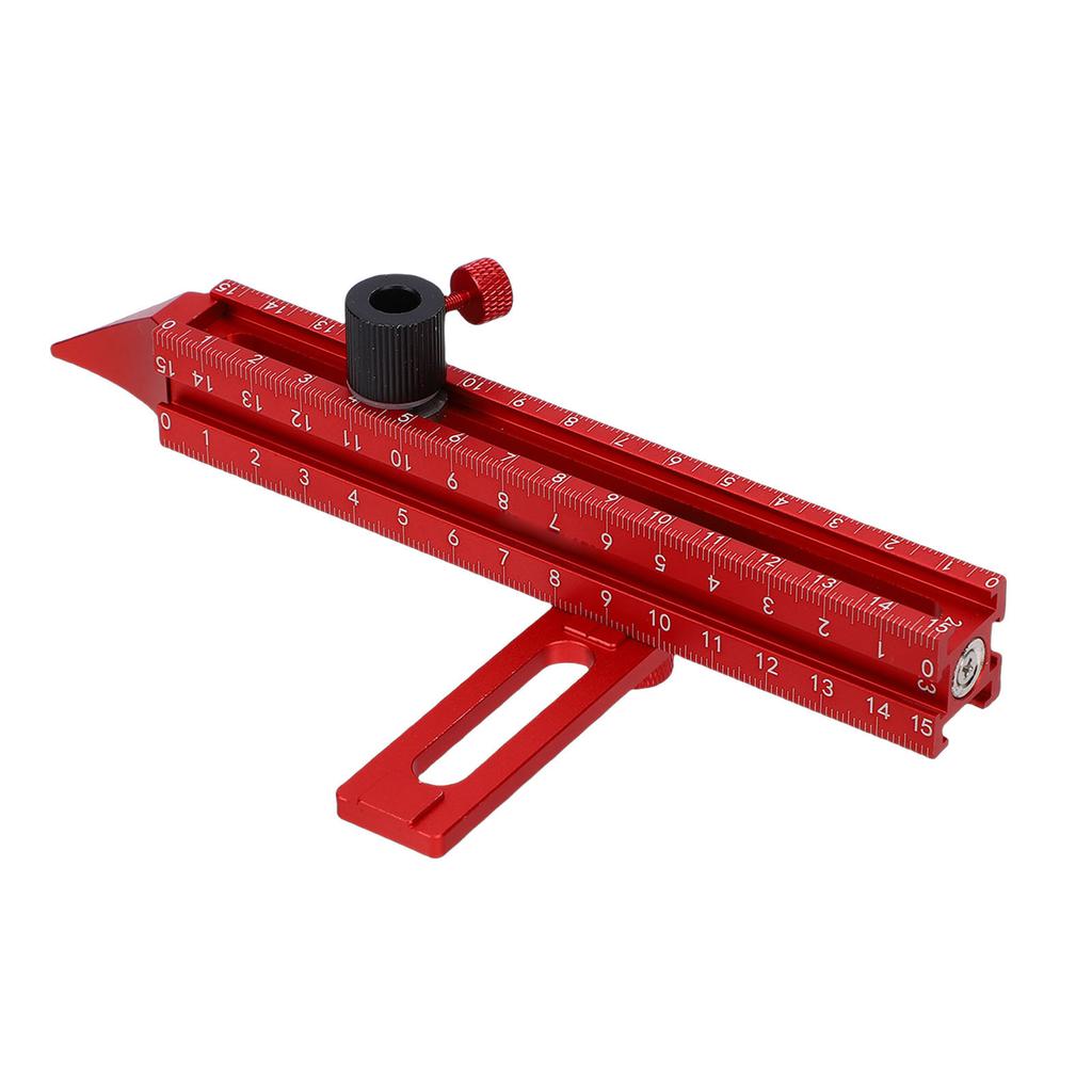 Woodworking 4 Sided Guiding Ruler with Scale Aluminum Alloy Magnet Position Marking Tool for Cabinets Ceilings Frame