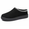 Fashion Winter Women Cotton Shoes 2025 Cashmere Warm Thick Sole Heelless Snow Boots Woman Covered Mop Warm Booties Fur Half Slipper