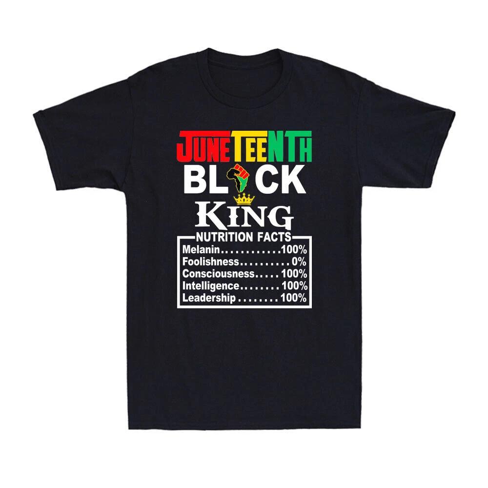 Nutritional Facts Juneteenth 1865 Black King Black Queen Vintage Men s T-Shirt XXXXL