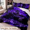 Custom Name Text 3Pcs Bedding Set Solo Leveling Duvet Cover And Two Pillowcases