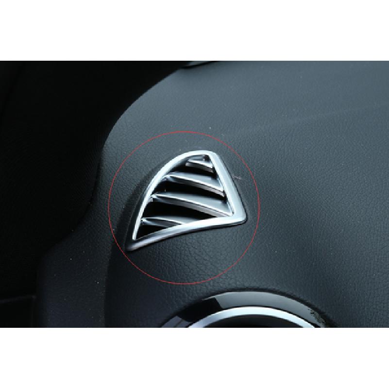 trument L&R Air Outlet 2PCS Vent Trim For Benz GLA W156 20- ABS Silver