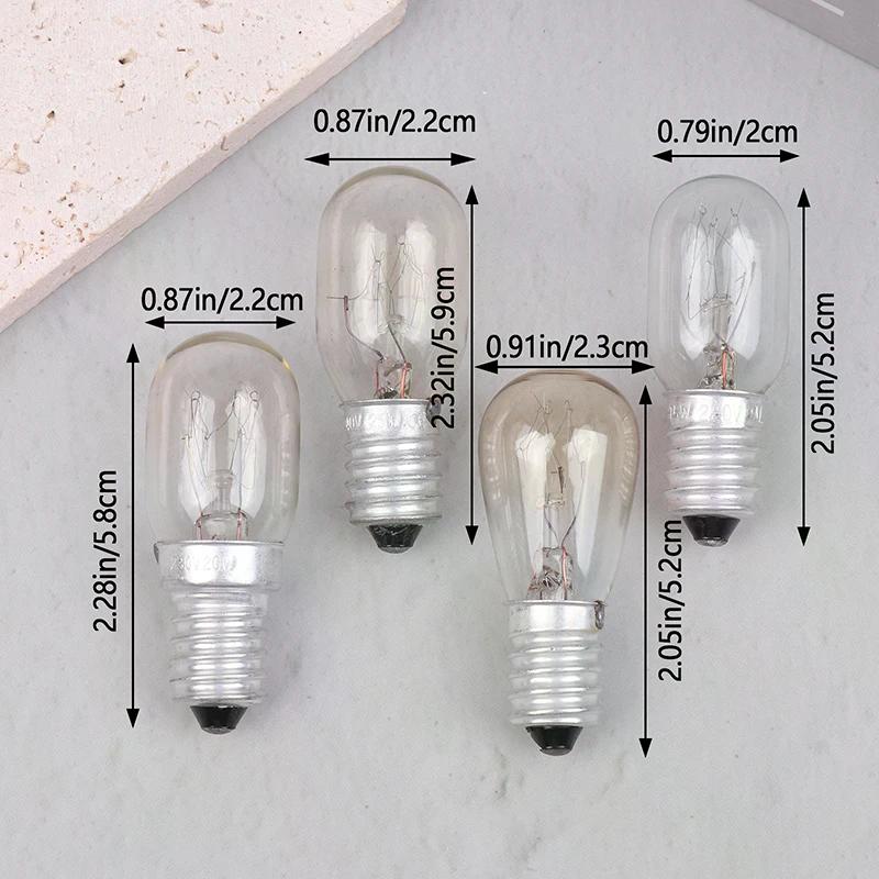 5 Stück E14 Salzlampen-Globusbirne 10/15/20/25W 220V-230V Glühbirnen Kühlschrank Backofen Glühbirnen Ersatzbirnen