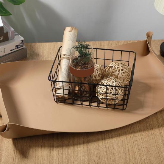 Thickened Faux Leather Plant Repotting Mat for Indoor Plants Foldable Transplanting Mat Mess Control Waterproof Gardening